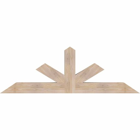 Ekena Millwork Saratoga Smooth Timber Gable Bracket, Douglas Fir, 72"W x 24"H x 5 1/2"D x 5 1/2"F, 8/12 Pitch GBW072X24X0606SAR00SDF